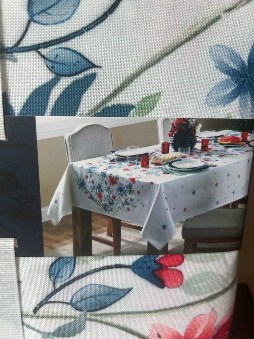 New Tommy Bahama Americana Tablecloth Floral Oblong 60”x84”